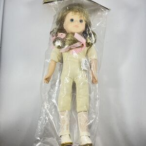 Vintage Just For Keeps Doll, 13", Blue Eyes, Blonde Hair Braided Pigtails, 1991